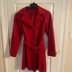 Red trench coat